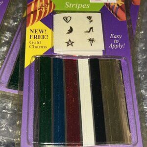 Nailene Nail Art Gold stick on decals for fingers & toes nails Vintage Nail tech